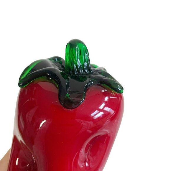 Vintage Hand Blown Glass Red Pepper - Picture 5 of 7
